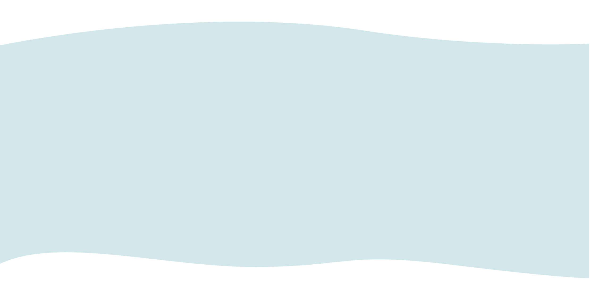 A light pastel blue wavy rectangular banner or label on a white background.